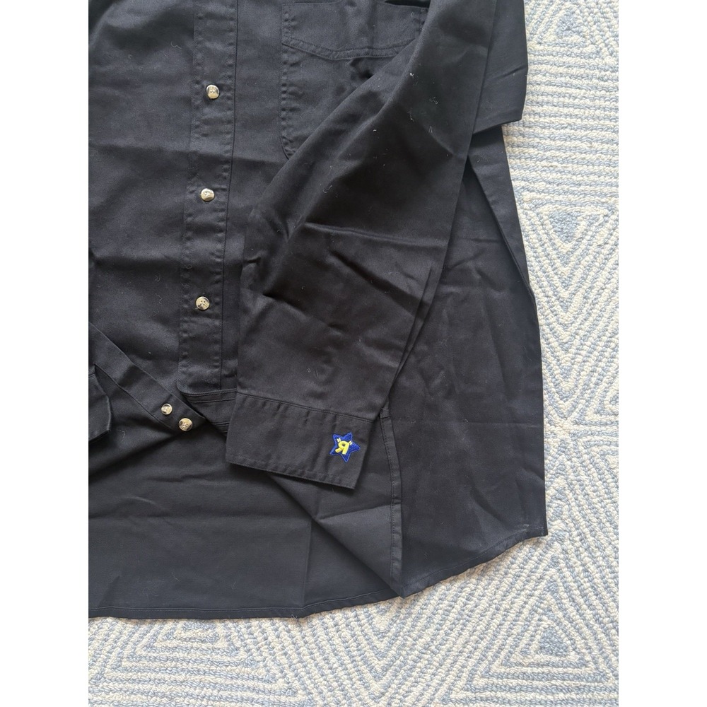 Toys R Us Blue‎ Generation Long Sleeve Button Shirt - NWT- Black - Large - Picture 3 of 7